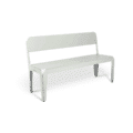 Bended bench grijs met rugleuning