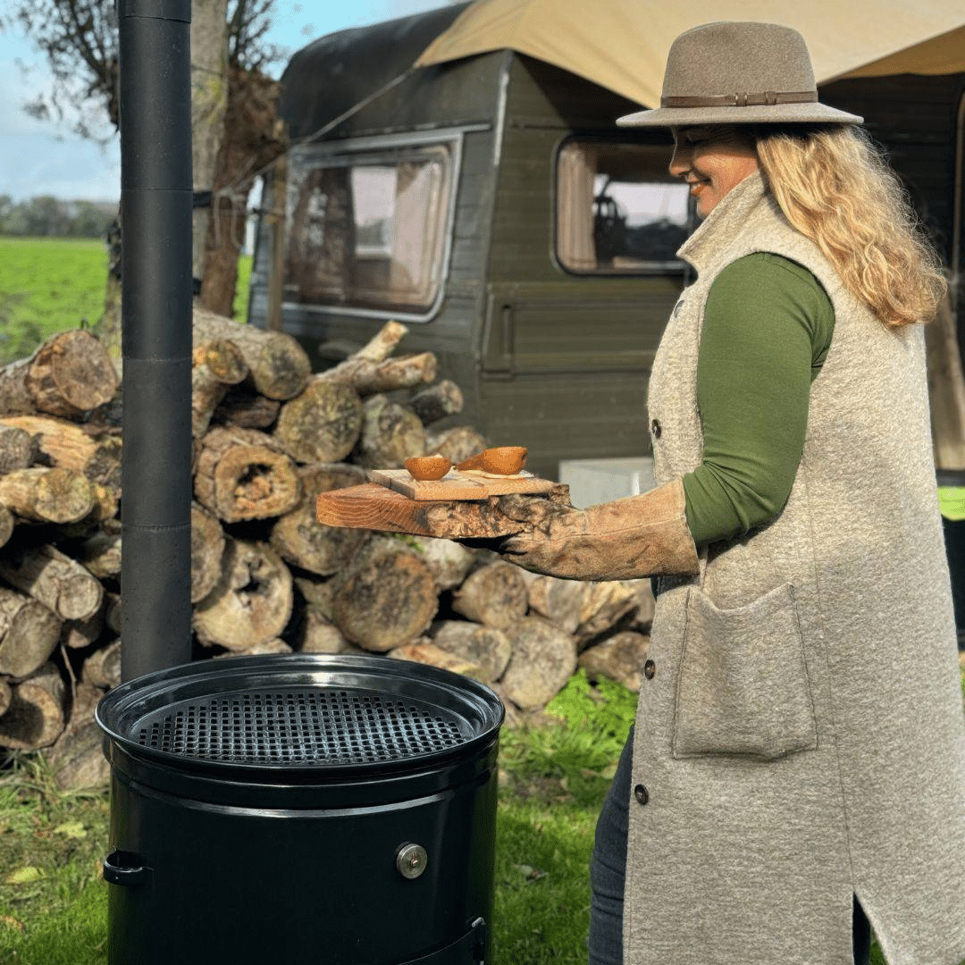 BBQ buiten kookkachel XL geemailleerd staal BBQ buiten kookkachel XL geemailleerd staal
