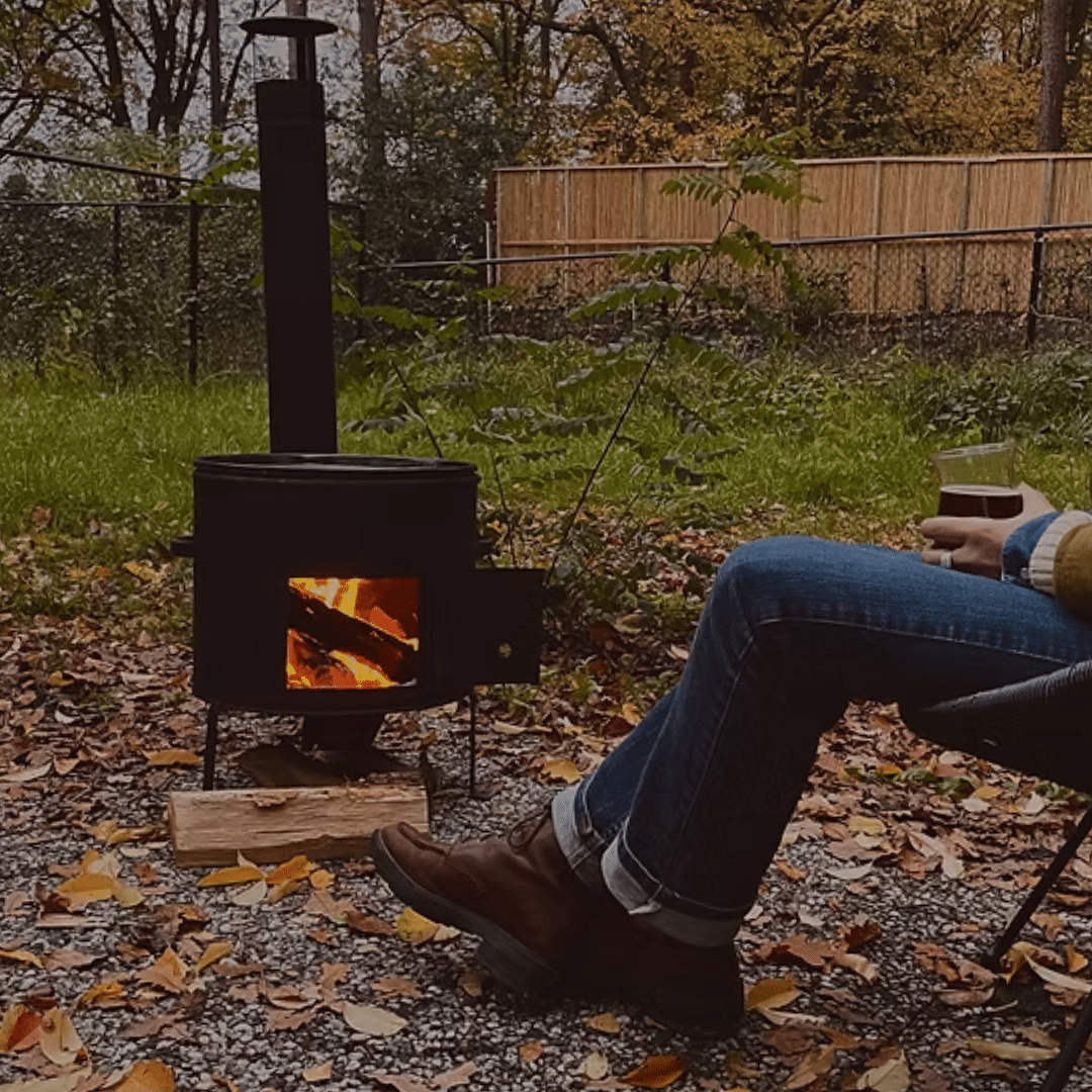 Buiten koken bij Boshuisje de Boskeet