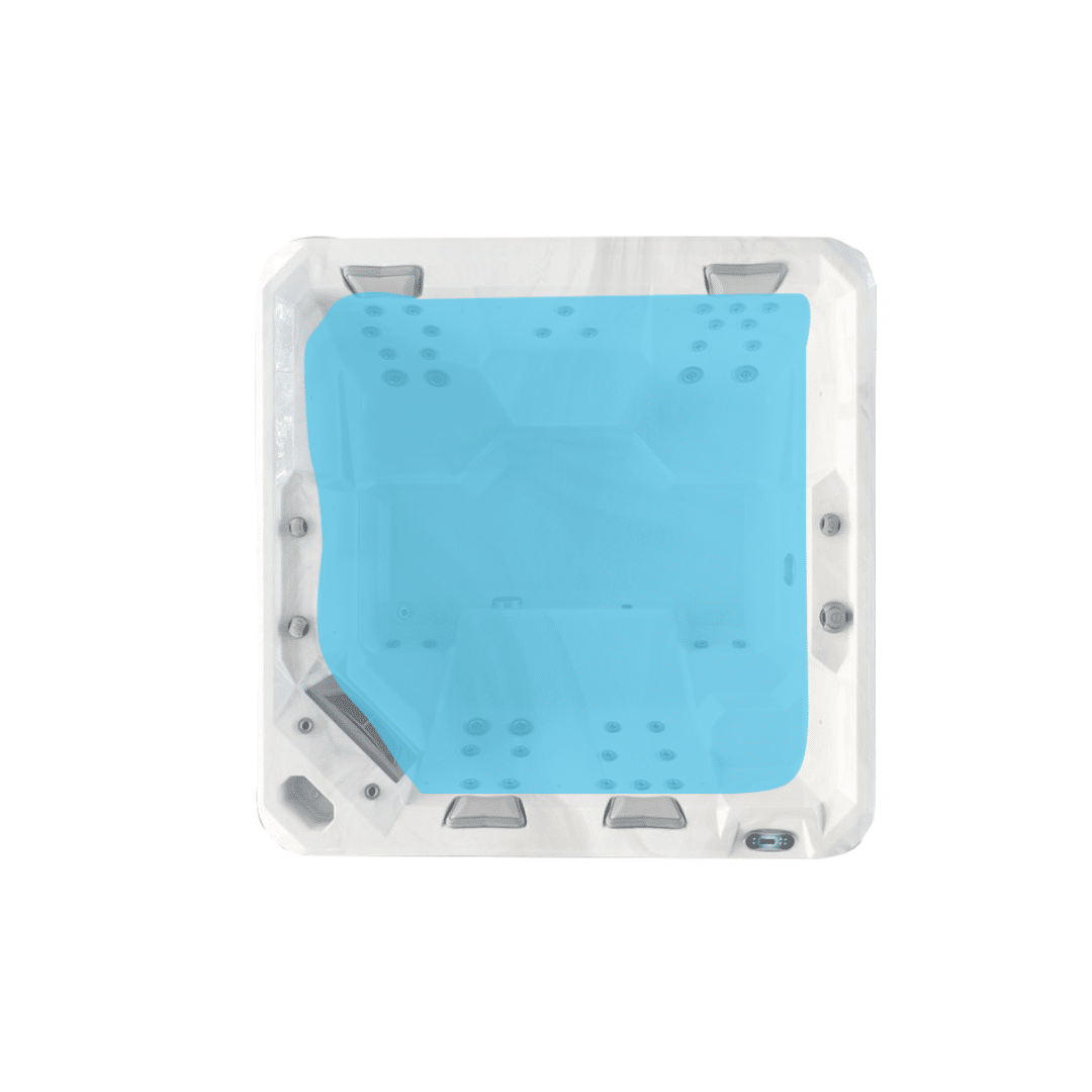 Ultimate Spa serie 002 Wellness Tub van boven met water