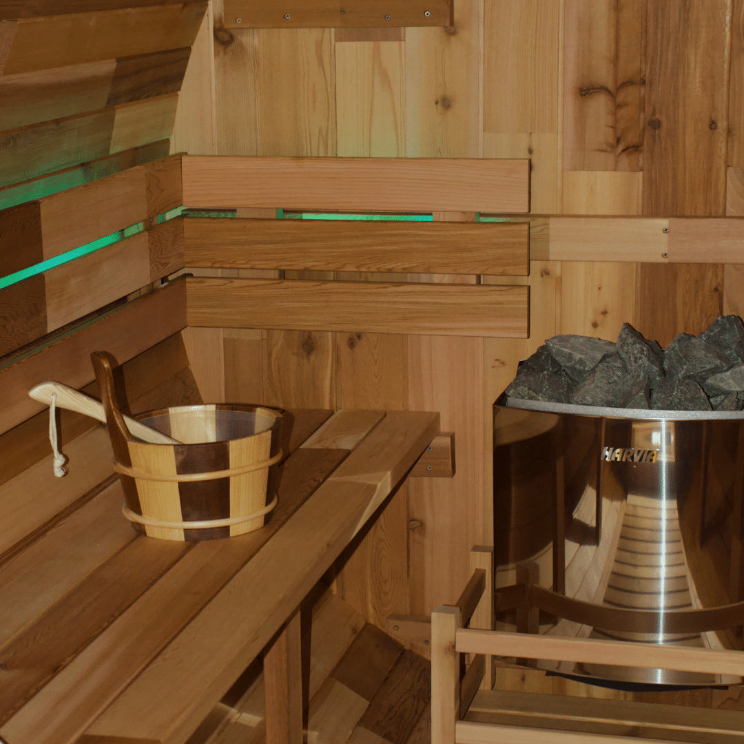 Binnenzijde Barrel sauna LED verlichting
