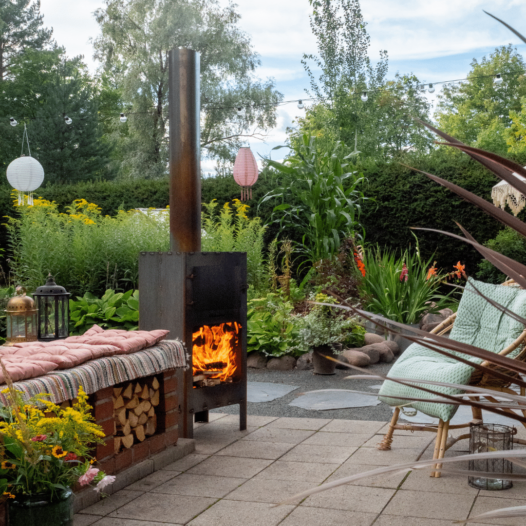 outdooroven weltevree in de tuin