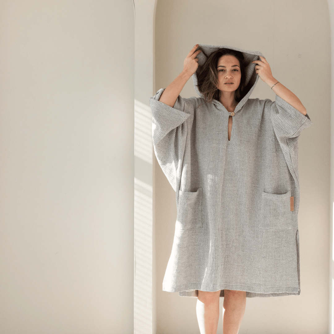 poncho khaki oxious wellness set van de maand