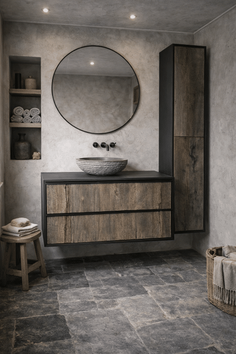 Oud Eiken Badkamermeubel Cyra