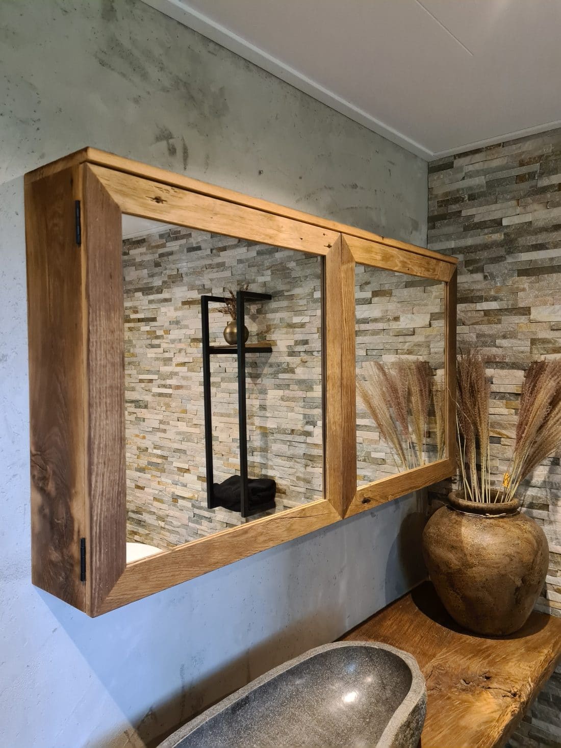spiegelkast oud eiken | woodchoice