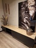 Outlet 8211 Eiken Mdf Tv Meubel Indira Met Open Vak En Legplank