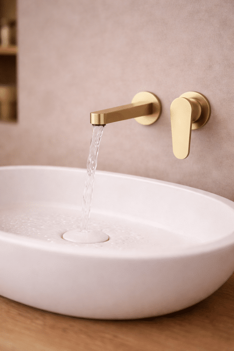 Blue Label Skive Wastafelkraan Wandmontage