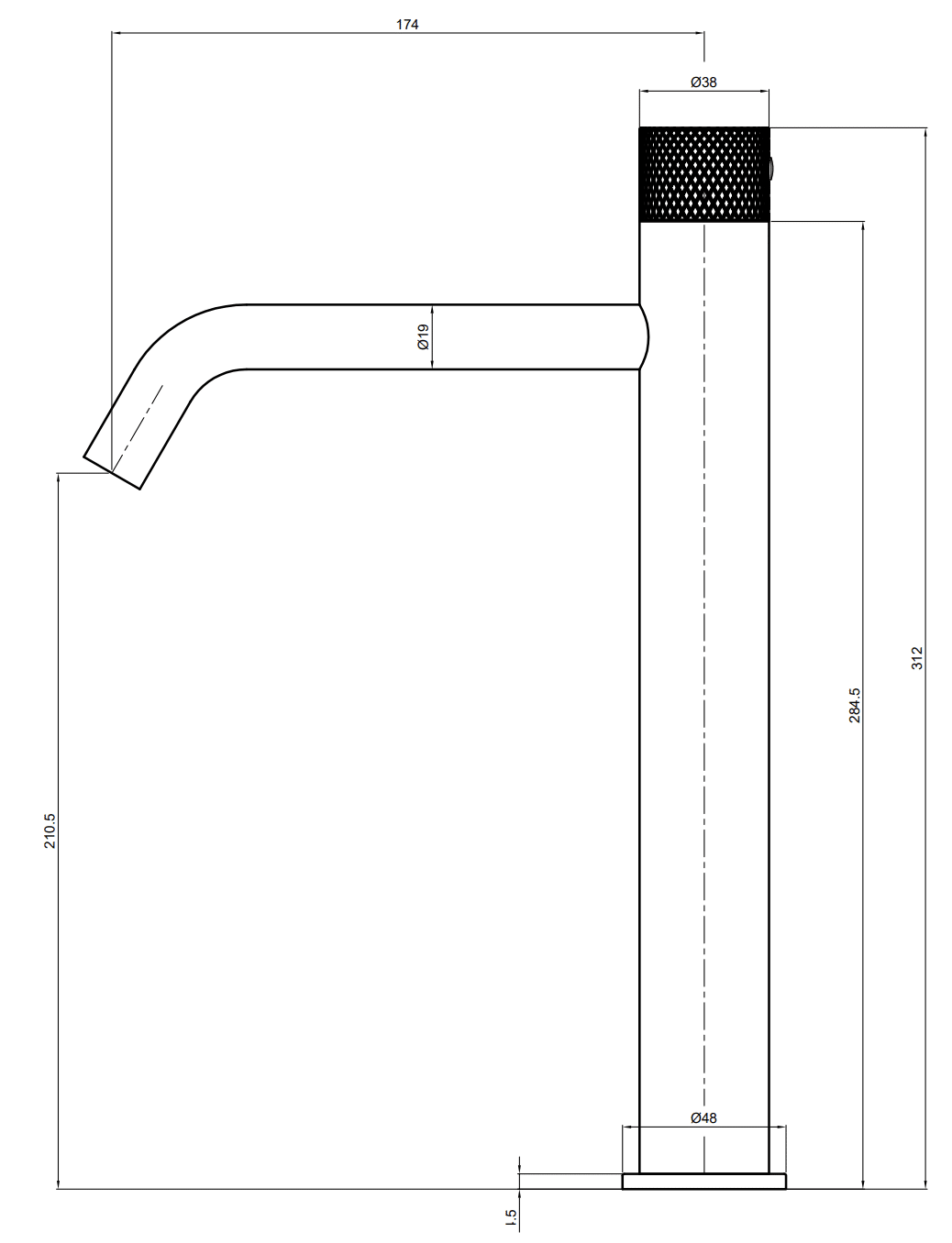 Blue Label Facet Xl Wastafelkraan High Rise