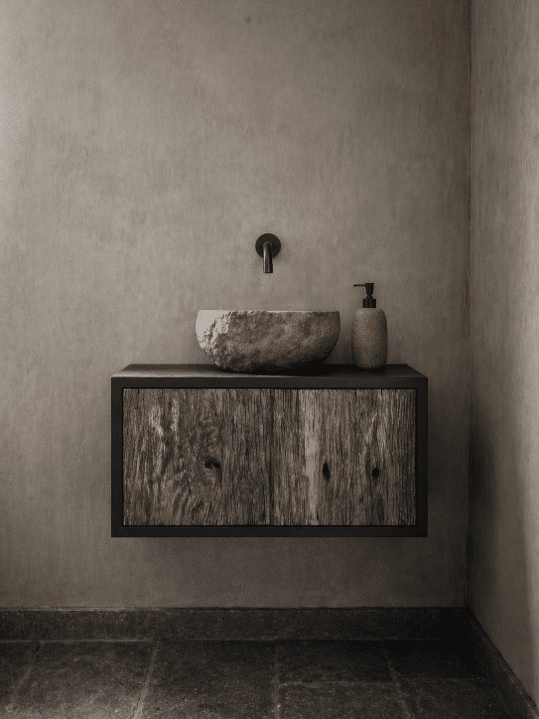 Oud Eiken Barnwood Toiletmeubel Mawar