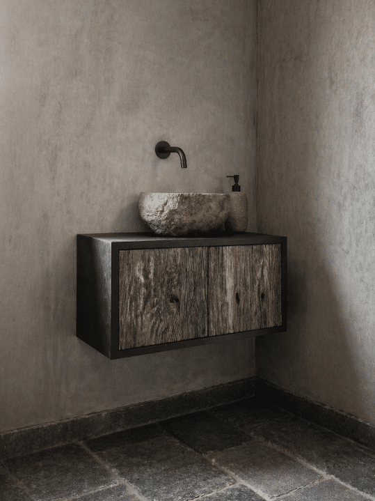 Oud Eiken Barnwood Toiletmeubel Mawar