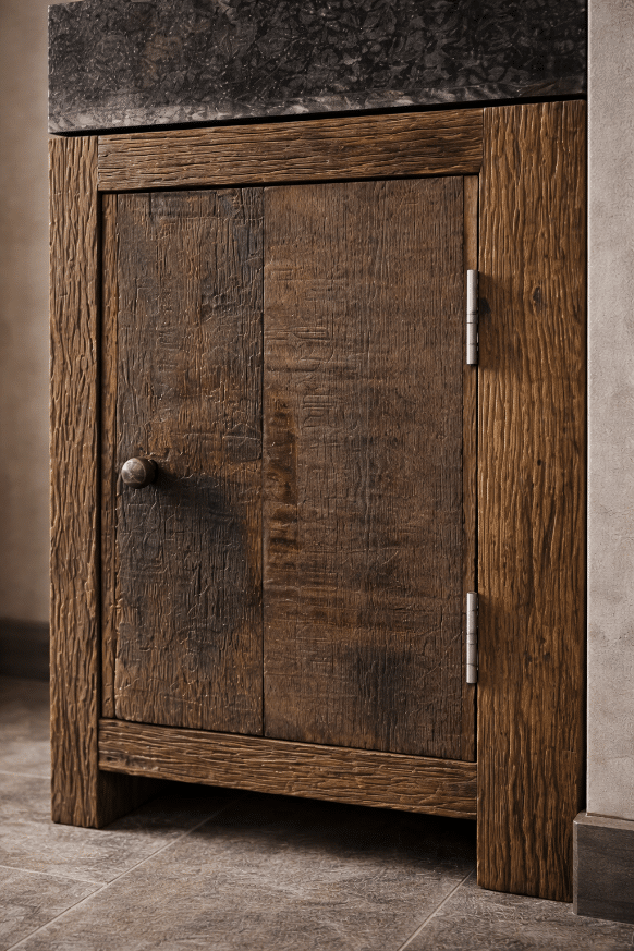 Landelijke Railwood Toiletmeubel Incl Fontein En Plug