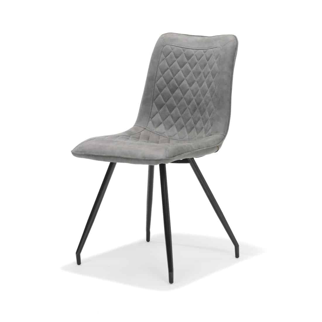 Stoel Brescia Zwart Stof Soft Steel