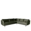 Label51 Hoekbank Siena 8211 Army Green 8211 Fluweel 8211 3 Zits Hoek 2 Zits