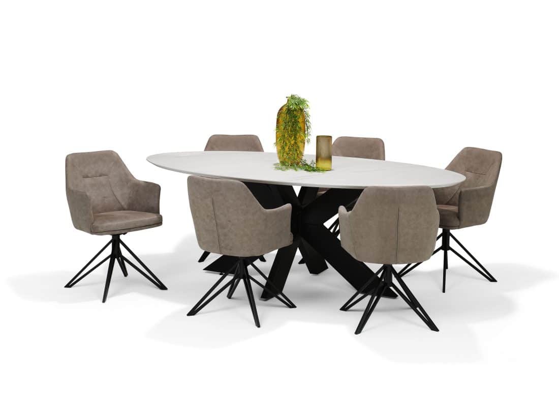 Calvin Armstoel Stellar Eetkamertafel Hpl Ovaal Sfeer 1