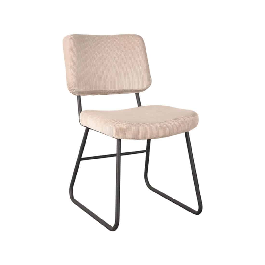 Eetkamerstoel Noah Naturel Ribcord 47x61x85 Cm Perspectief
