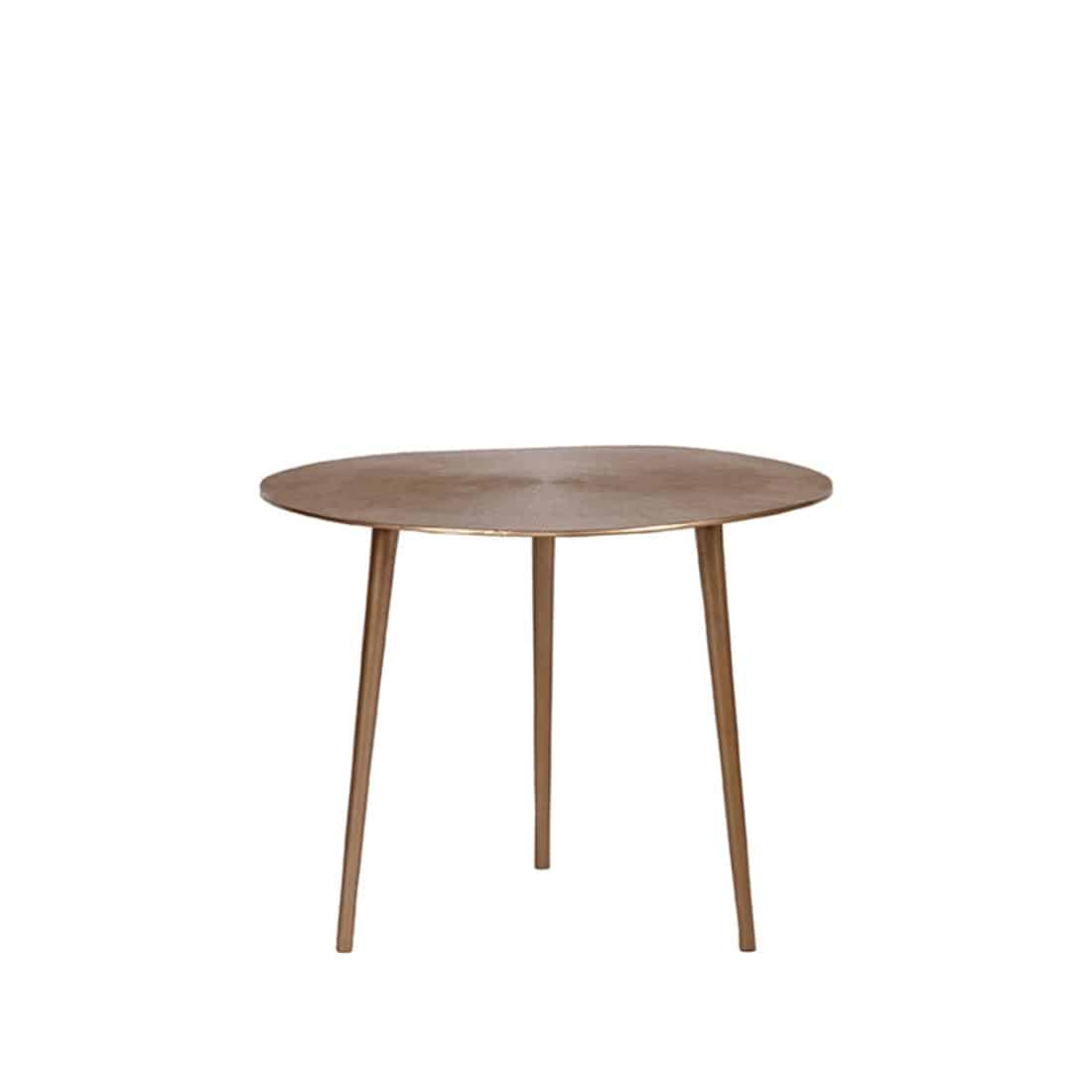 Salontafel Nobby Antiek Goud Metaal 50x50x40 Cm Voorkant