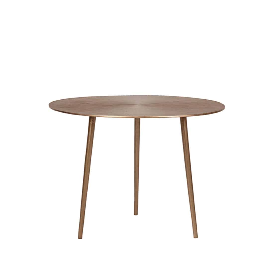 Salontafel Nobby Antiek Goud Metaal 60x60x45 Cm Voorkant