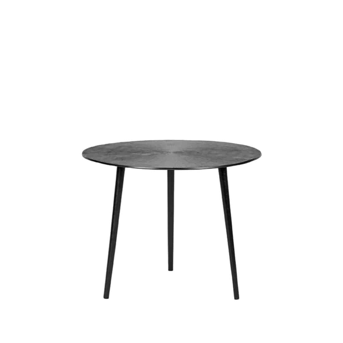 Salontafel Nobby Zwart Metaal 50x50x40 Cm Voorkant