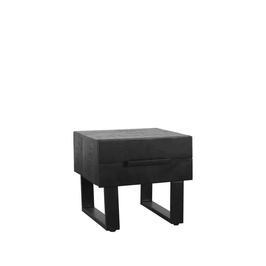 Salontafel Santos Zwart Mangohout 44x50x41 Cm Perspectief1