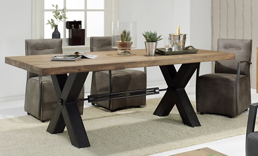 Eetkamertafel Tampa Ii 240 215 100 Cm Cer Eiken V4 Naturel