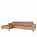 Label51 Bank Salerno 8211 Cognac 8211 Microfiber 8211 Chaise Longue 2 5 Zits