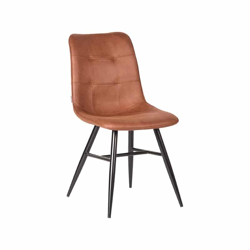 Eetkamerstoel Otis Cognac Microvezel 48x61x91 Cm Perspectief 1