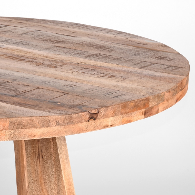 Label51 Eetkamertafel Friends 8211 Rough 8211 Mangohout 8211 Rond 8211 130 Cm