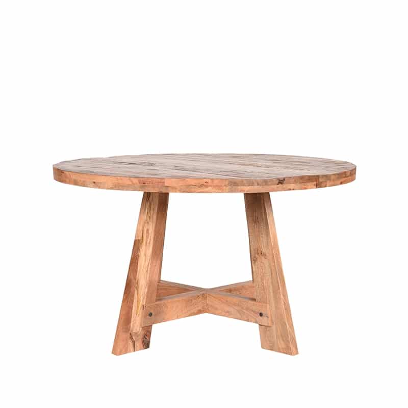Label51 Eetkamertafel Friends 8211 Rough 8211 Mangohout 8211 Rond 8211 130 Cm