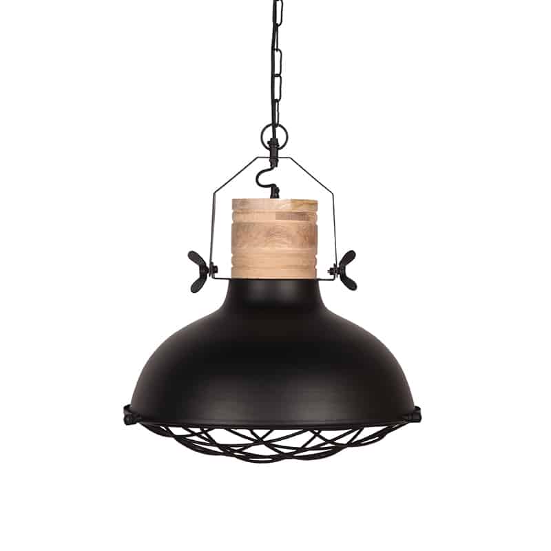 Hanglamp Grid Zwart Metaal 34x34x39 Cm Voorkant