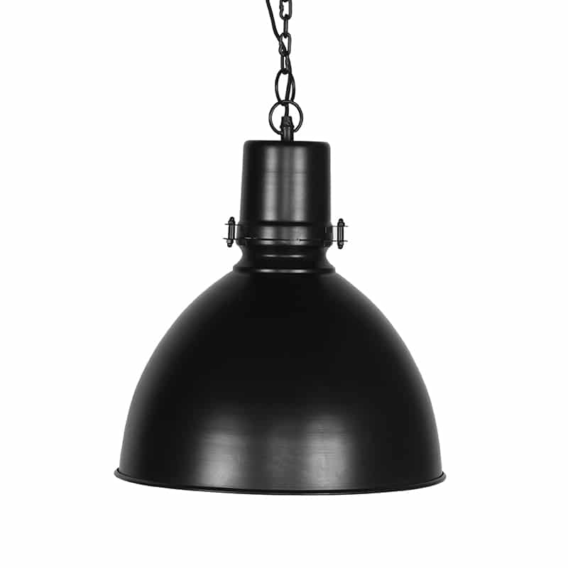 Hanglamp Strike Zwart Metaal 39x39x40 Cm Voorkant