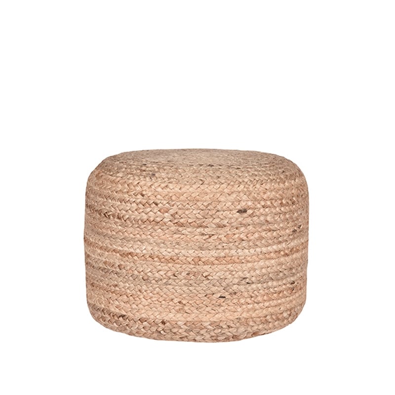 Poef Jute Naturel Jute 50x50x35 Cm Voorkant 1 2 1