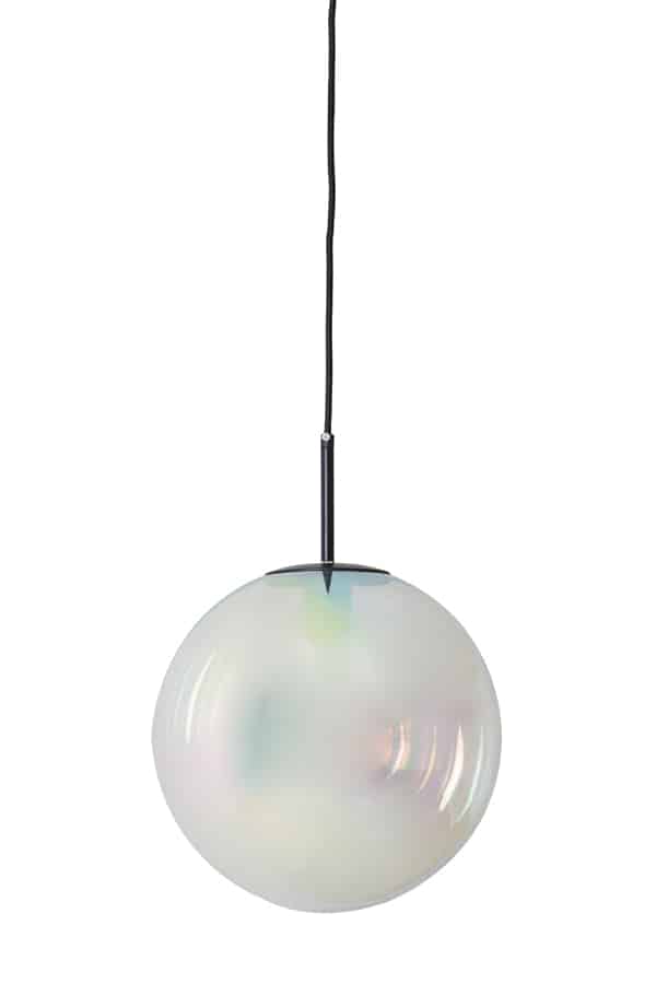 Hanglamp 30 Cm Medina Glas Regenboog Zwart
