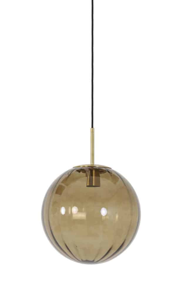 Hanglamp Magdala 8211 Glass Brown Gold 8211 30 Cm