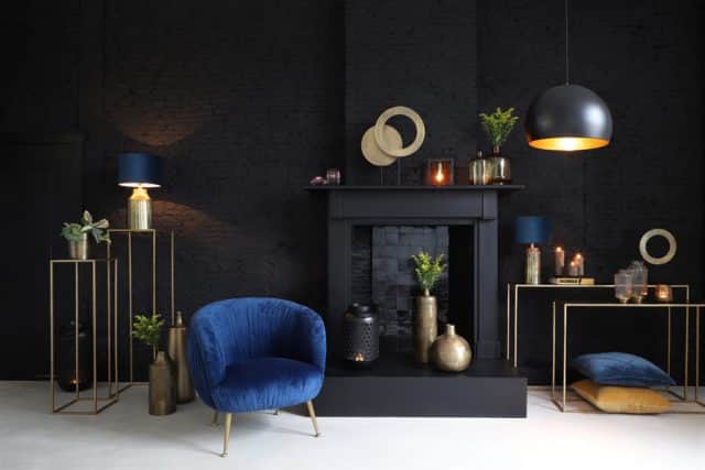 Hanglamp 56 215 40 Cm Jaicey Mat Zwart Goud