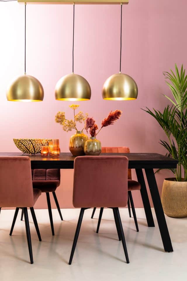 Hanglamp 3l 120x33x25 Cm Jaicey Mat Goud