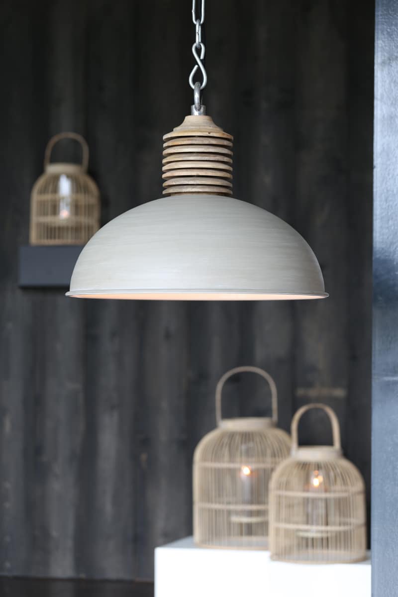 Hanglamp 40 215 34 Cm Avery Betonlook Wit Top Blank Hout