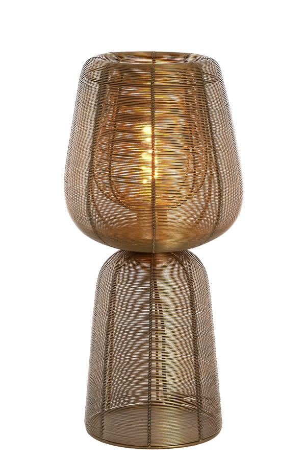 Tafellamp 24x54cm Aboso Antique Brons