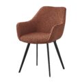Eetkamerstoel Luca Boucle Leaf Bruin (bestelling per 2 stuks)