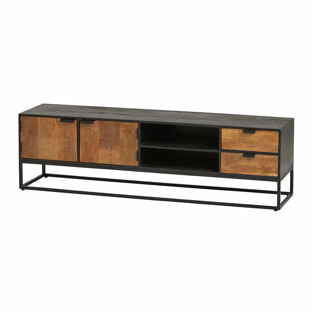 Tv Dressoir 180 Met 2 Deuren 2 Lades En 2 Open Vakken