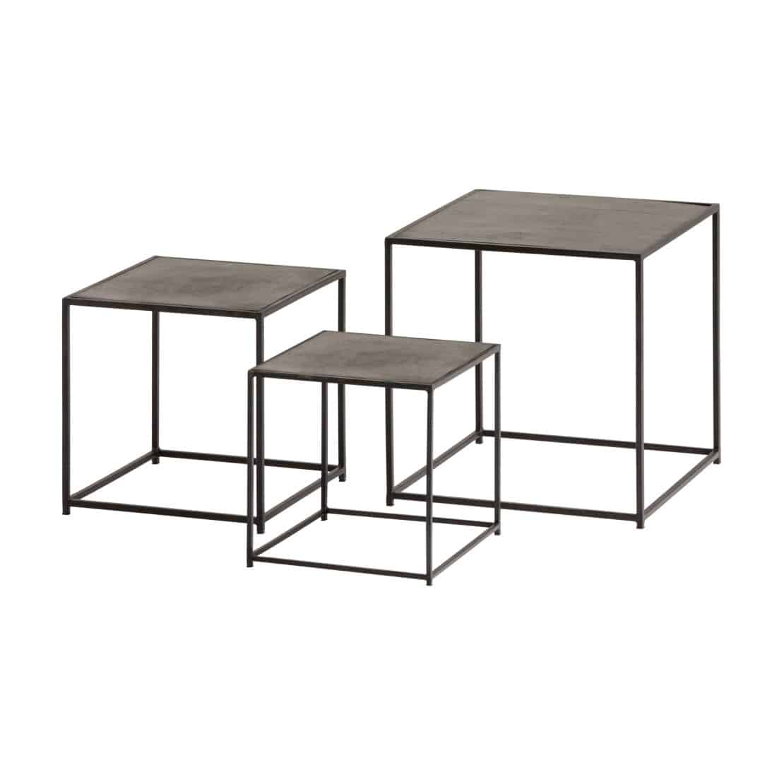 Bijzettafel Suzuka 8211 Set Van 3 8211 Blackish Bronze