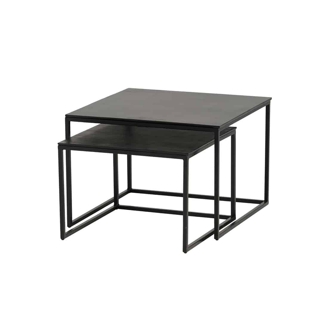Salontafel 8211 Set Van 2 8211 Medium 8211 Black Antique