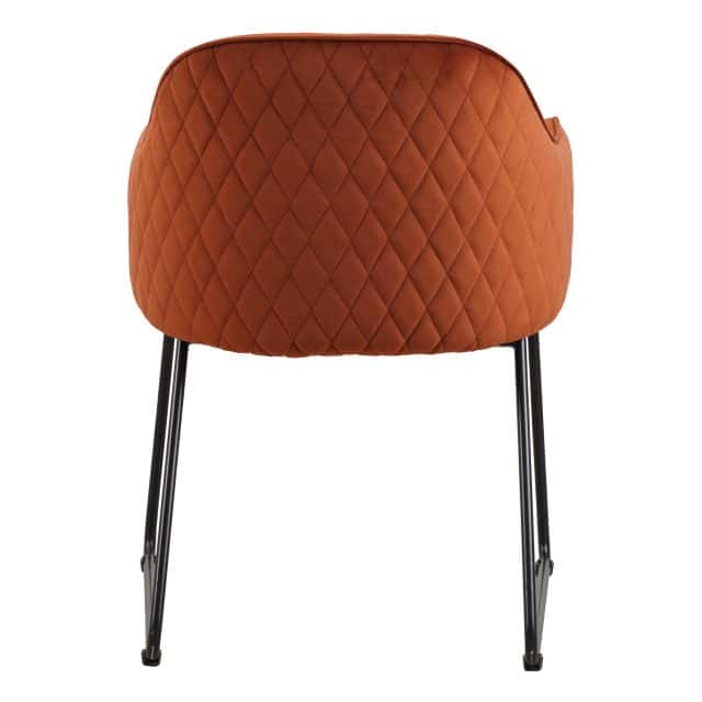 Eetkamerstoel Benthe Rust Copper Velvet Bestelling Per 2 Stuks