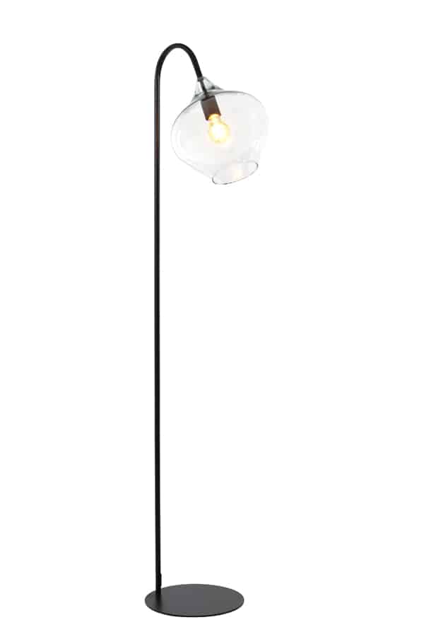 Vloerlamp 45x28x160 Cm Rakel Mat Zwart Helder