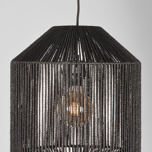 Label51 Hanglamp Ibiza 8211 Zwart 8211 Jute 8211 1 Lichts Cilinder