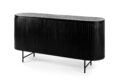 Tv-meubel 6418 - Zwart acaciahout - 165 cm - B340 zwart