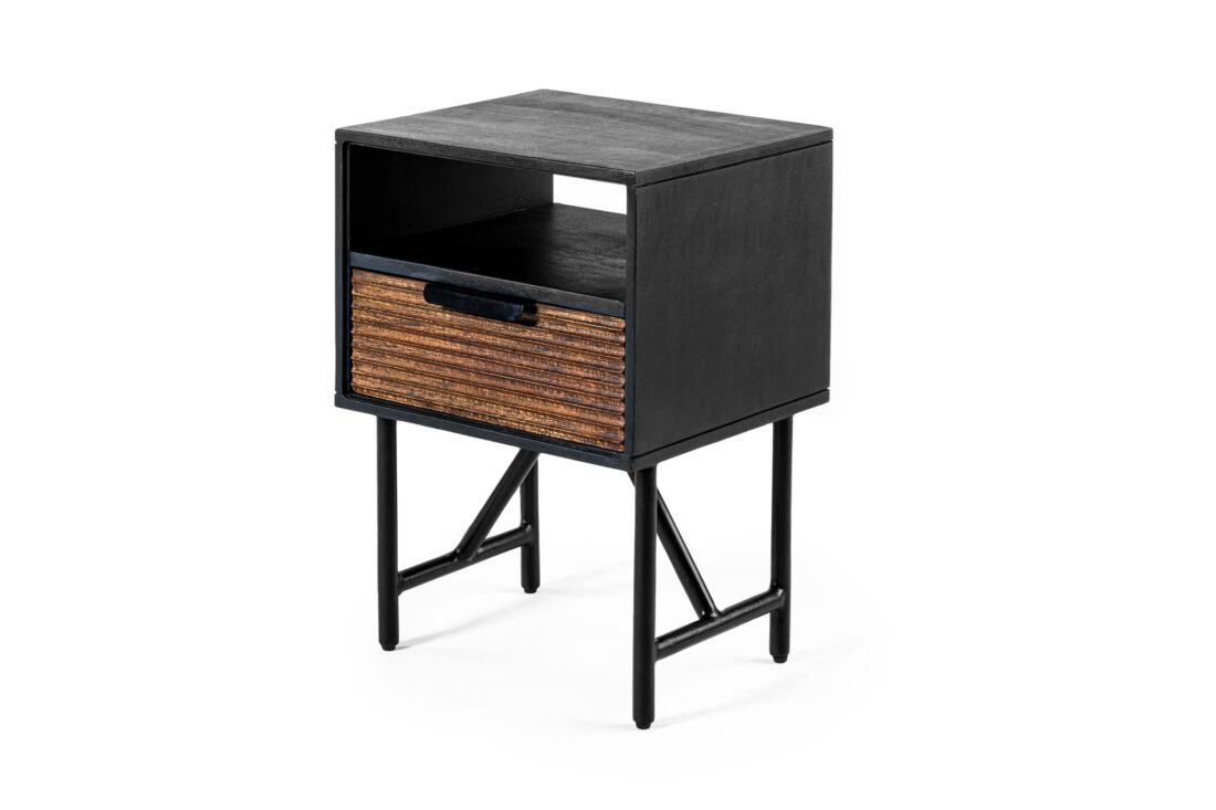 Nachtkastje 6514 8211 1 Lade 8211 A411 Zwart