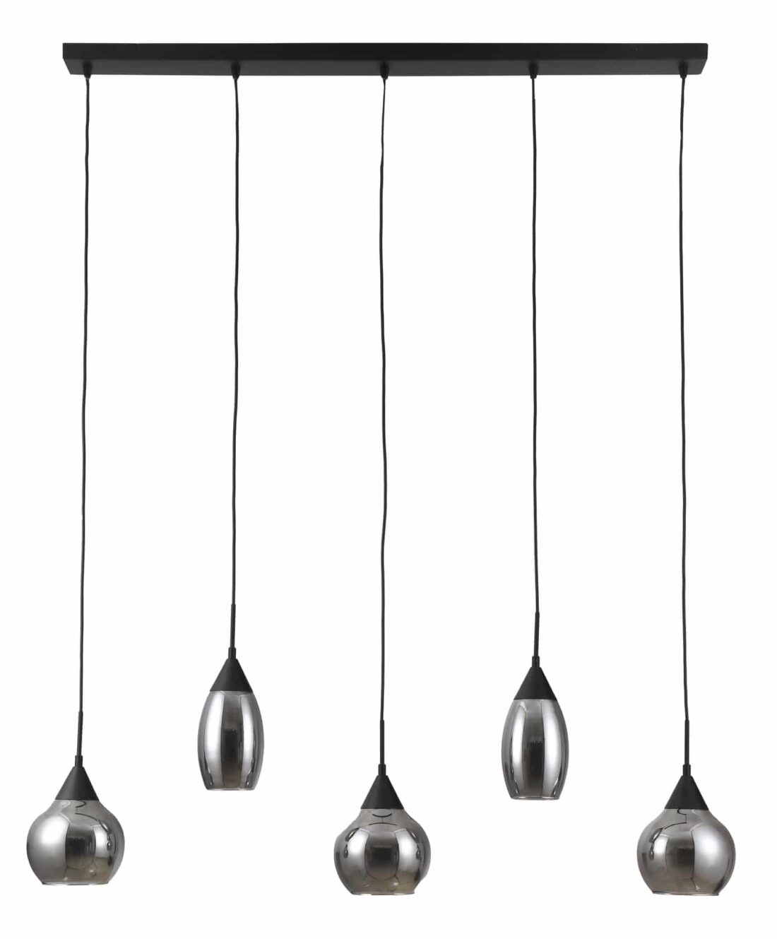 Hanglamp 1101 8211 Smoked Glas 8211 5 Lichts 8211 H340 Smoked Glas