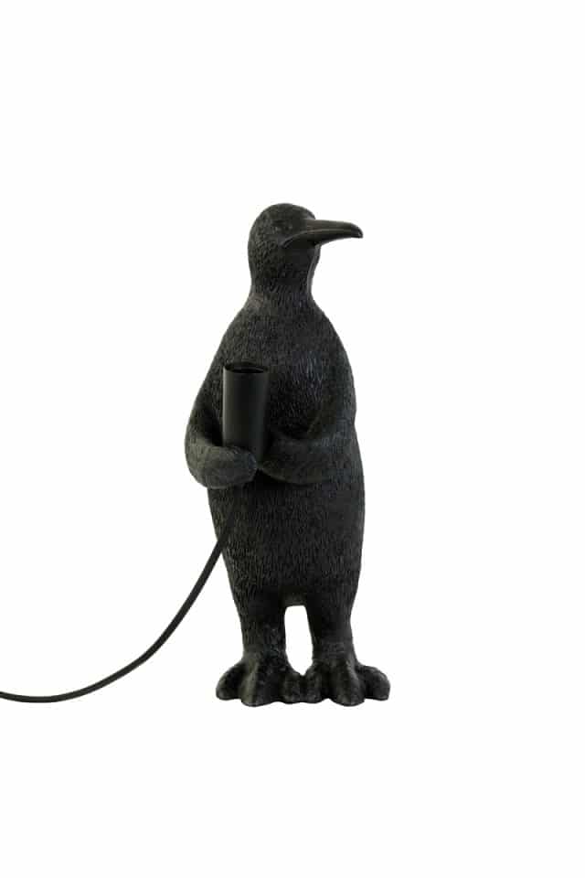 Table Lamp E14 16x13x34 Cm Penguin Matt Black