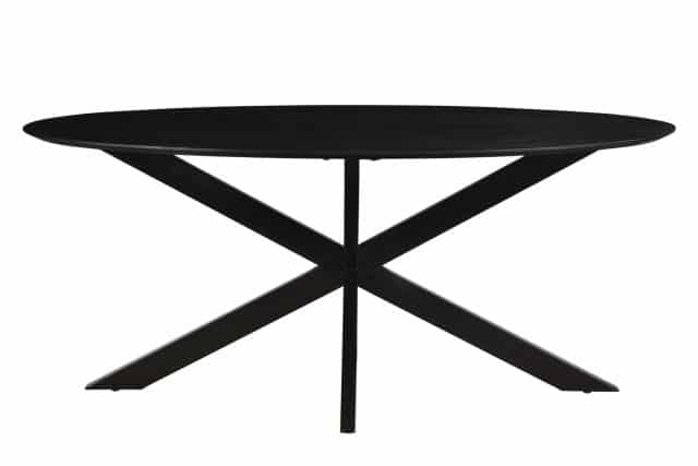 Oslo Oval Spider Black 160 Cm