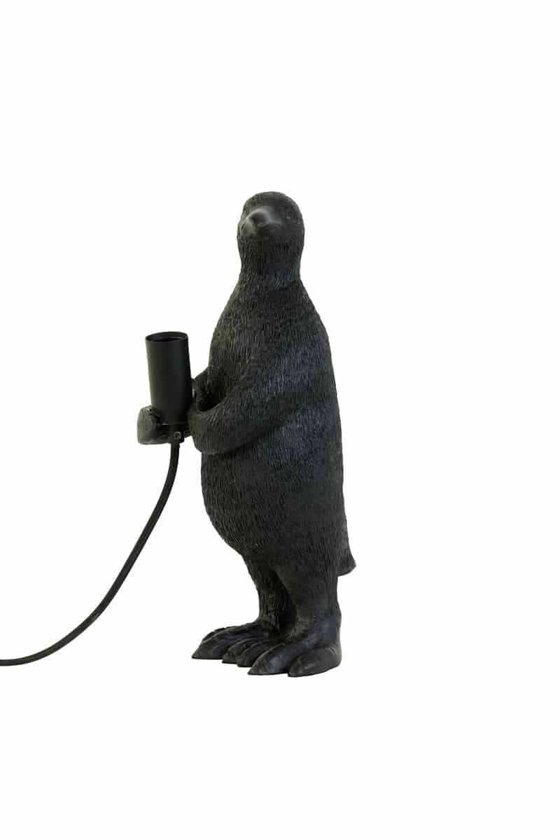 Table Lamp E14 16x13x34 Cm Penguin Matt Black